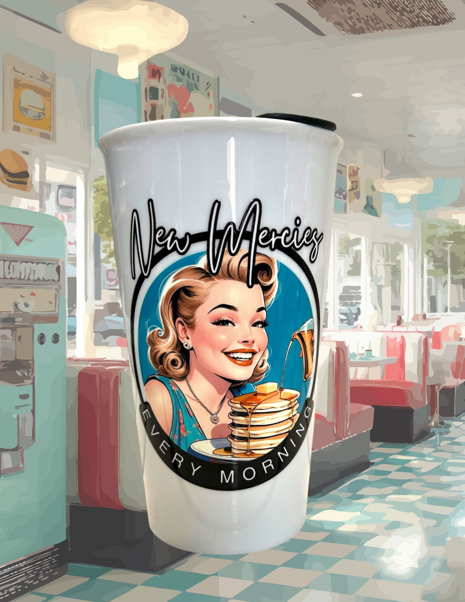 New Mercies - 12 oz Travel Tumbler