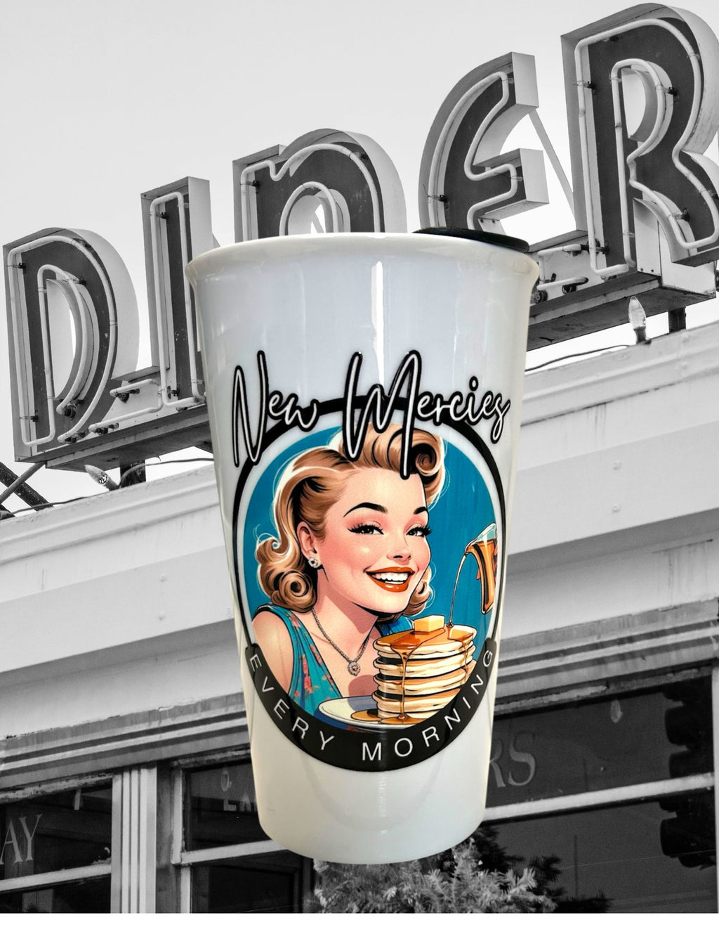 New Mercies - 12 oz Travel Tumbler